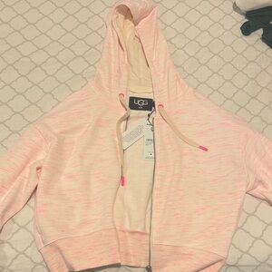 UGG Light Pink Zip-Up Hoodie